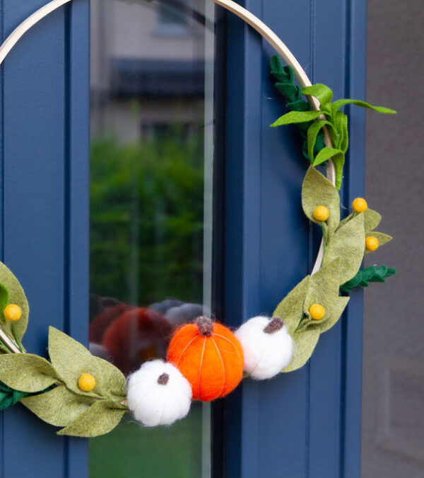 Pumpkin Door Wreath