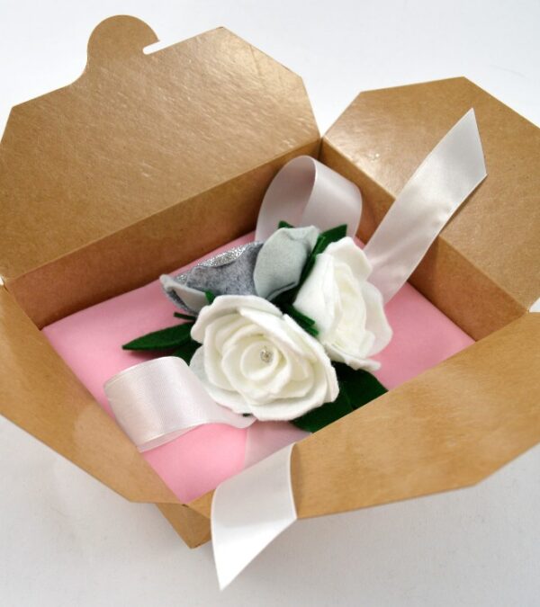 Silver Rose Corsage
